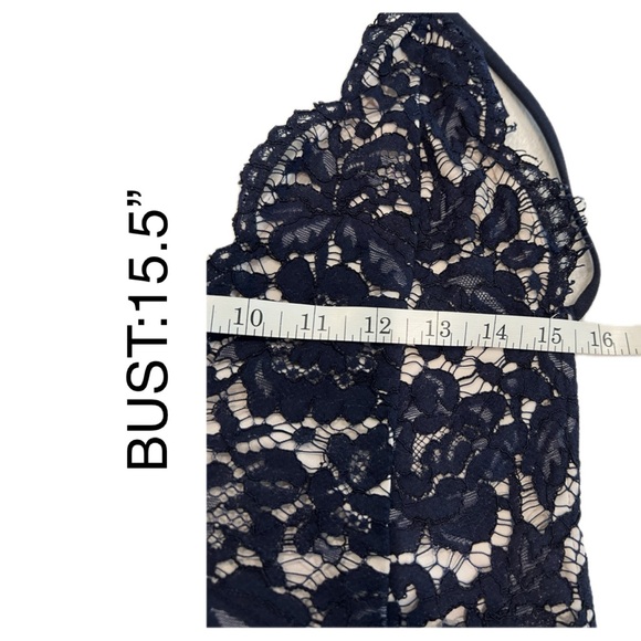 MISSGUIDED DRESS NAVY SIZE:14. BUST:15.5” WAIST:15” - Picture 5 of 13